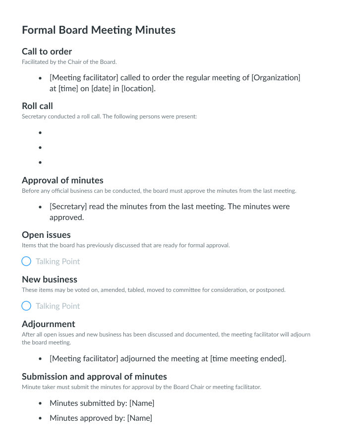 Detail Sample Meeting Minutes Template Nomer 16