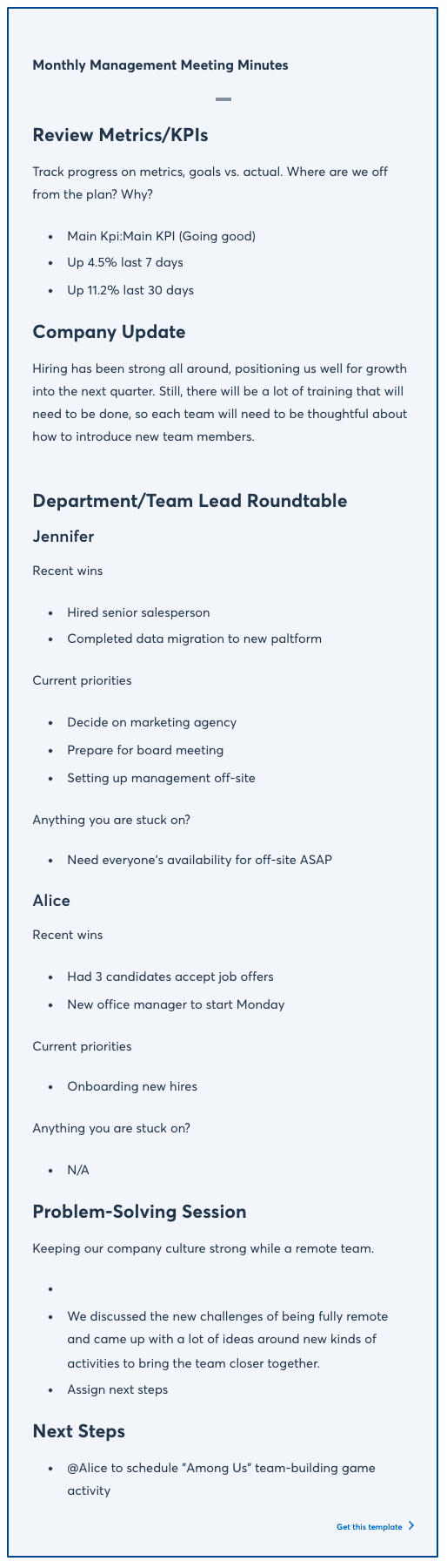 Detail Sample Meeting Minutes Template Nomer 39