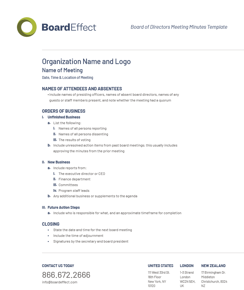 Detail Sample Meeting Minutes Template Nomer 50