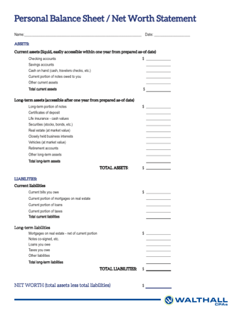 Detail Sample Personal Financial Statement Template Nomer 28