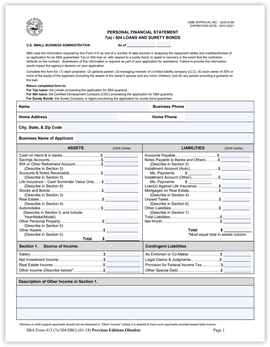 Detail Sample Personal Financial Statement Template Nomer 34