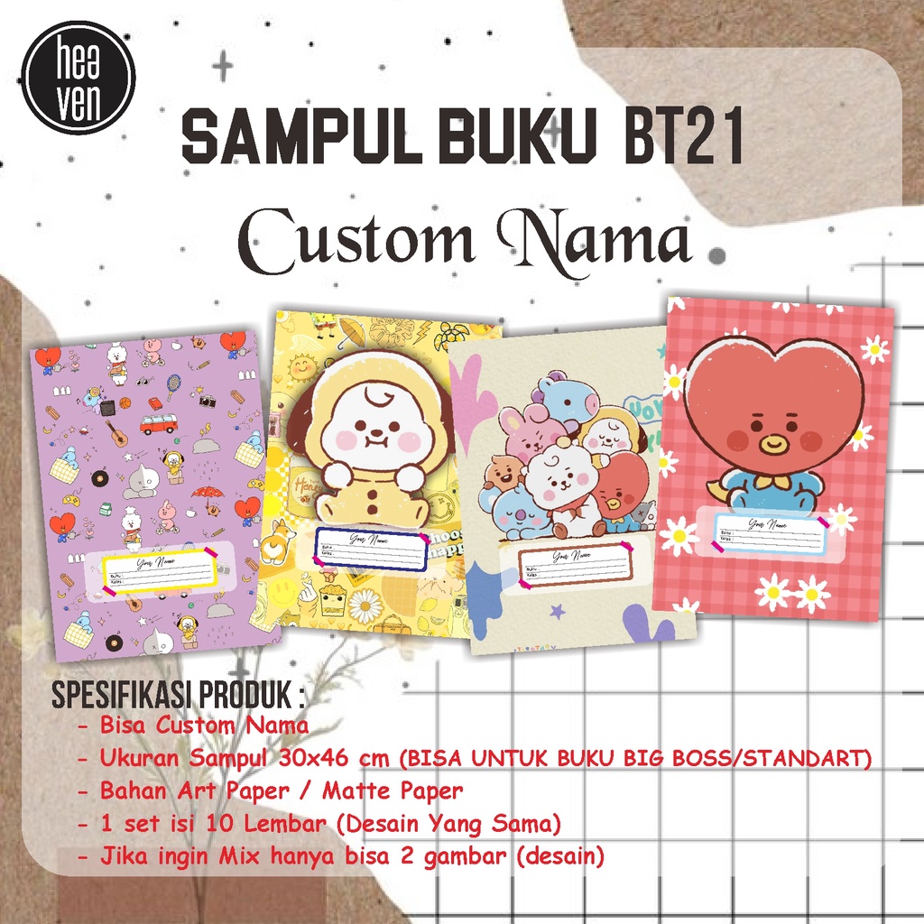 Detail Sampul Buku Tulis Bt21 Nomer 49