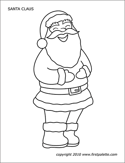 Detail Santa Claus Template Nomer 2