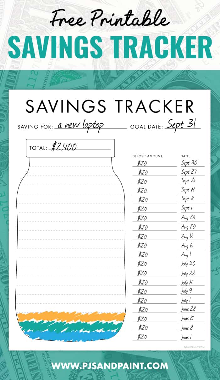 Detail Savings Goal Tracker Template Nomer 15