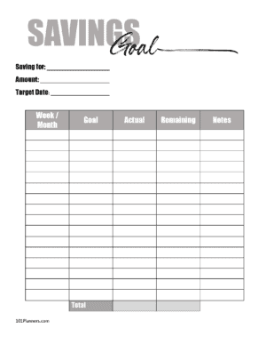 Detail Savings Goal Tracker Template Nomer 16