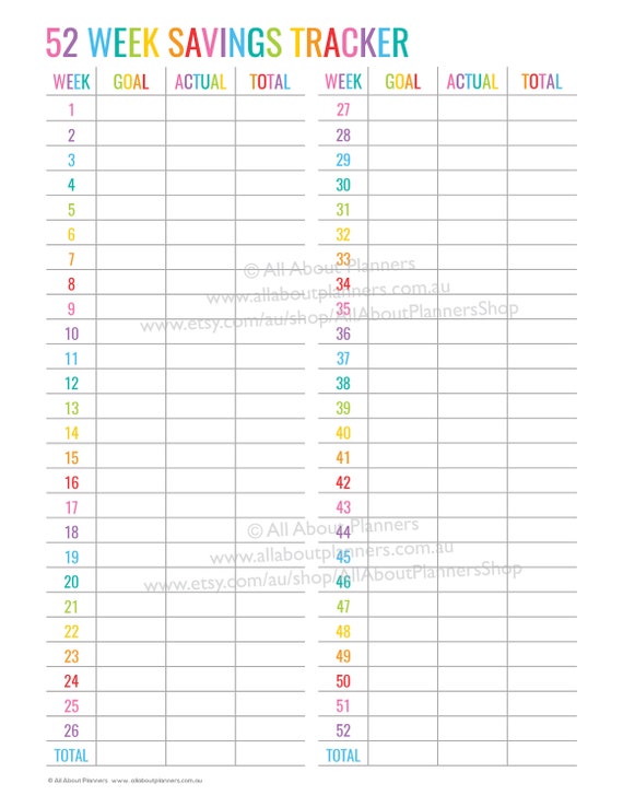 Detail Savings Goal Tracker Template Nomer 43