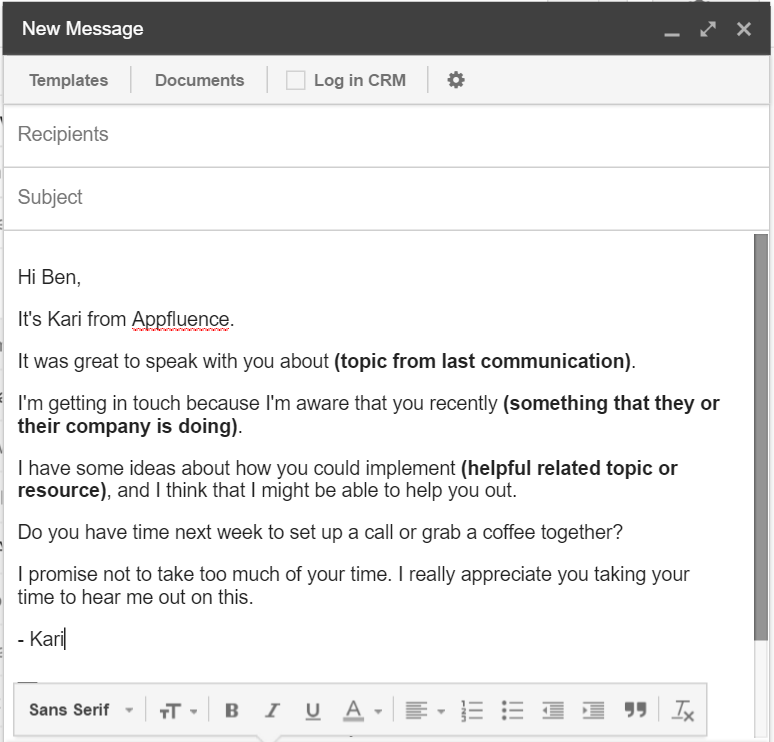 Detail Schedule A Meeting Email Template Nomer 10