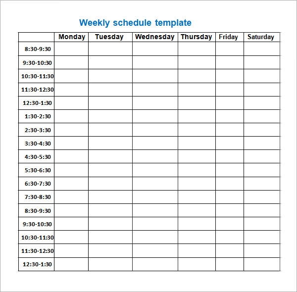 Detail Schedule Maker Template Nomer 11