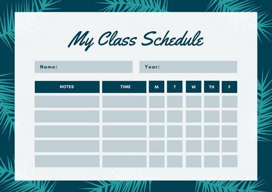 Detail Schedule Maker Template Nomer 23