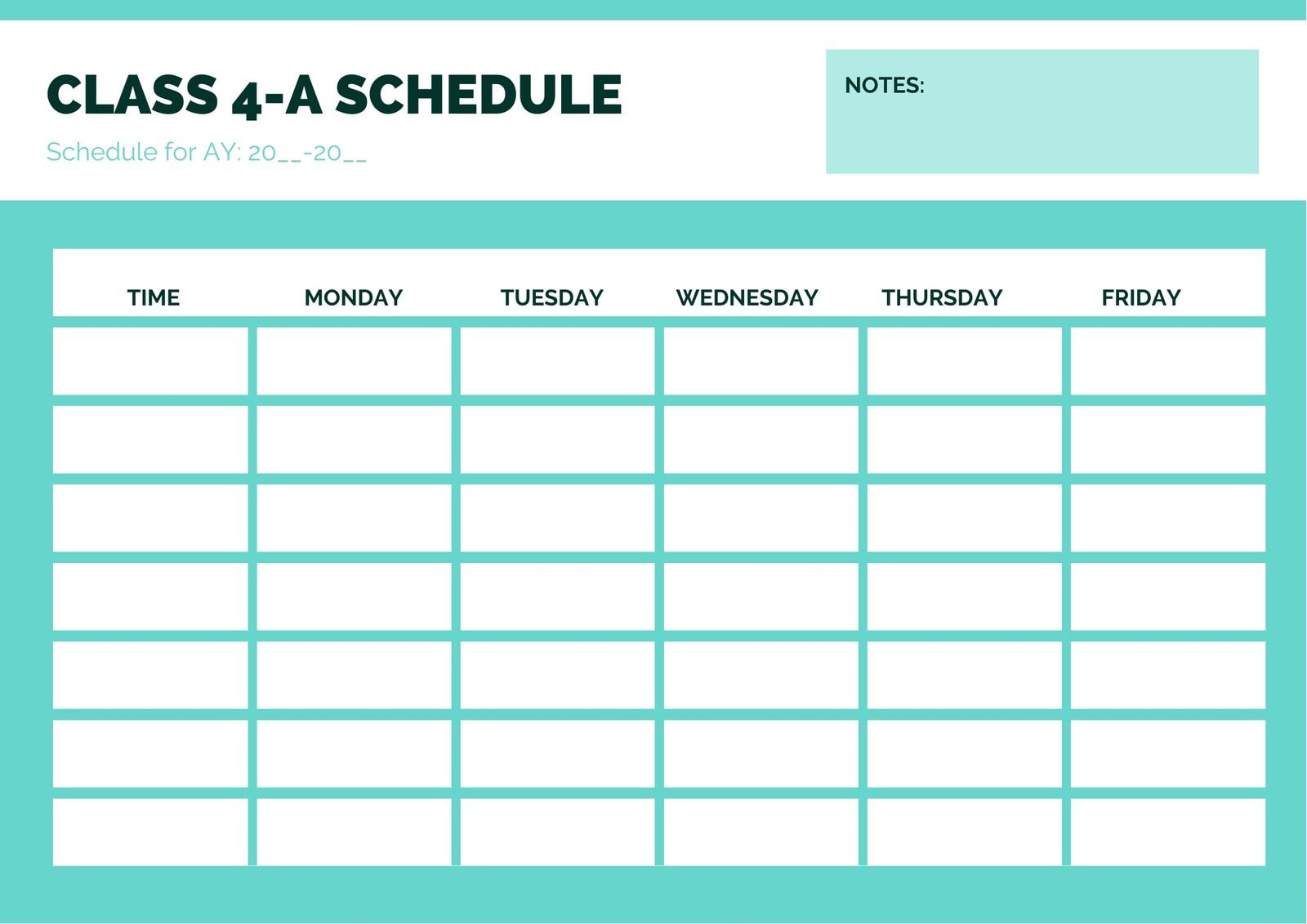 Detail Schedule Maker Template Nomer 5