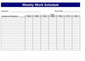 Detail Schedule Maker Template Nomer 8