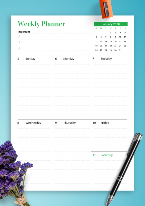 Detail Schedule Planner Template Nomer 6