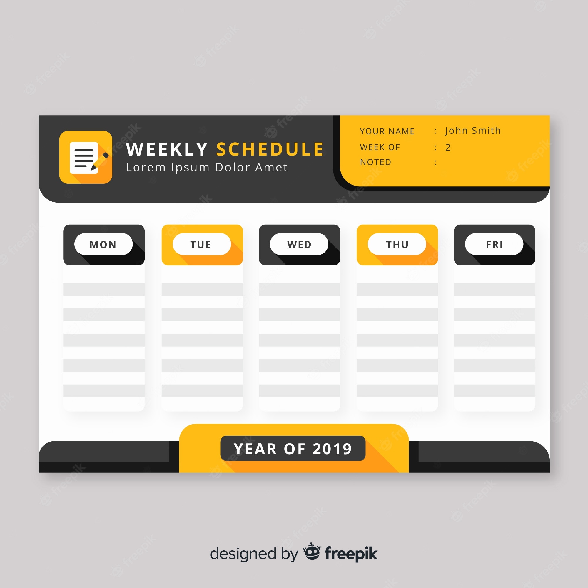 Detail Schedule Template Design Nomer 16