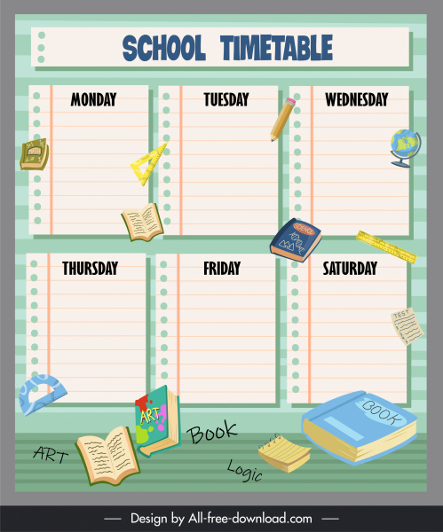 Detail Schedule Template Design Nomer 42