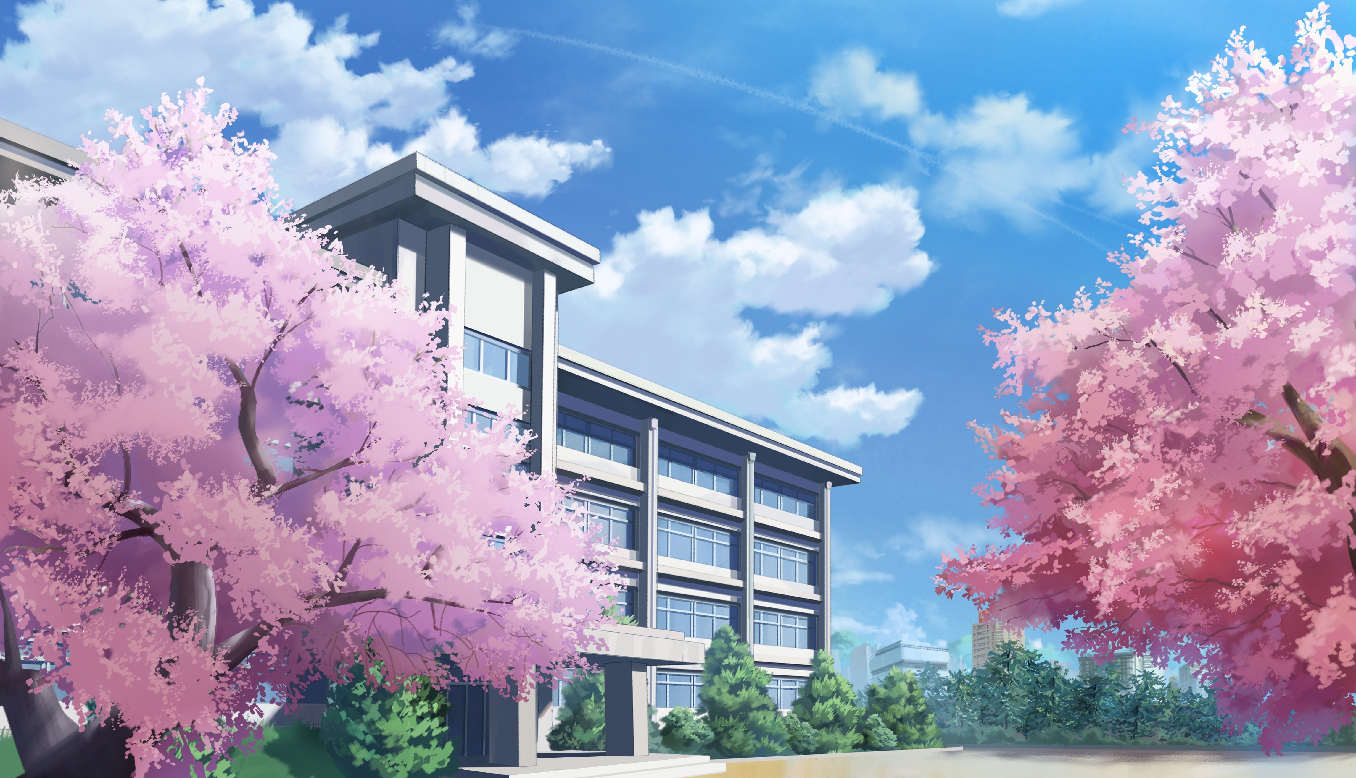 Detail School Anime Background Nomer 28