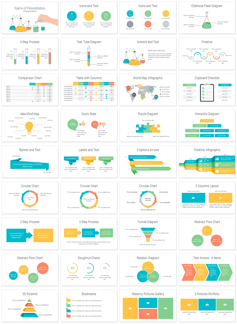 Detail Scientific Presentation Powerpoint Template Nomer 40