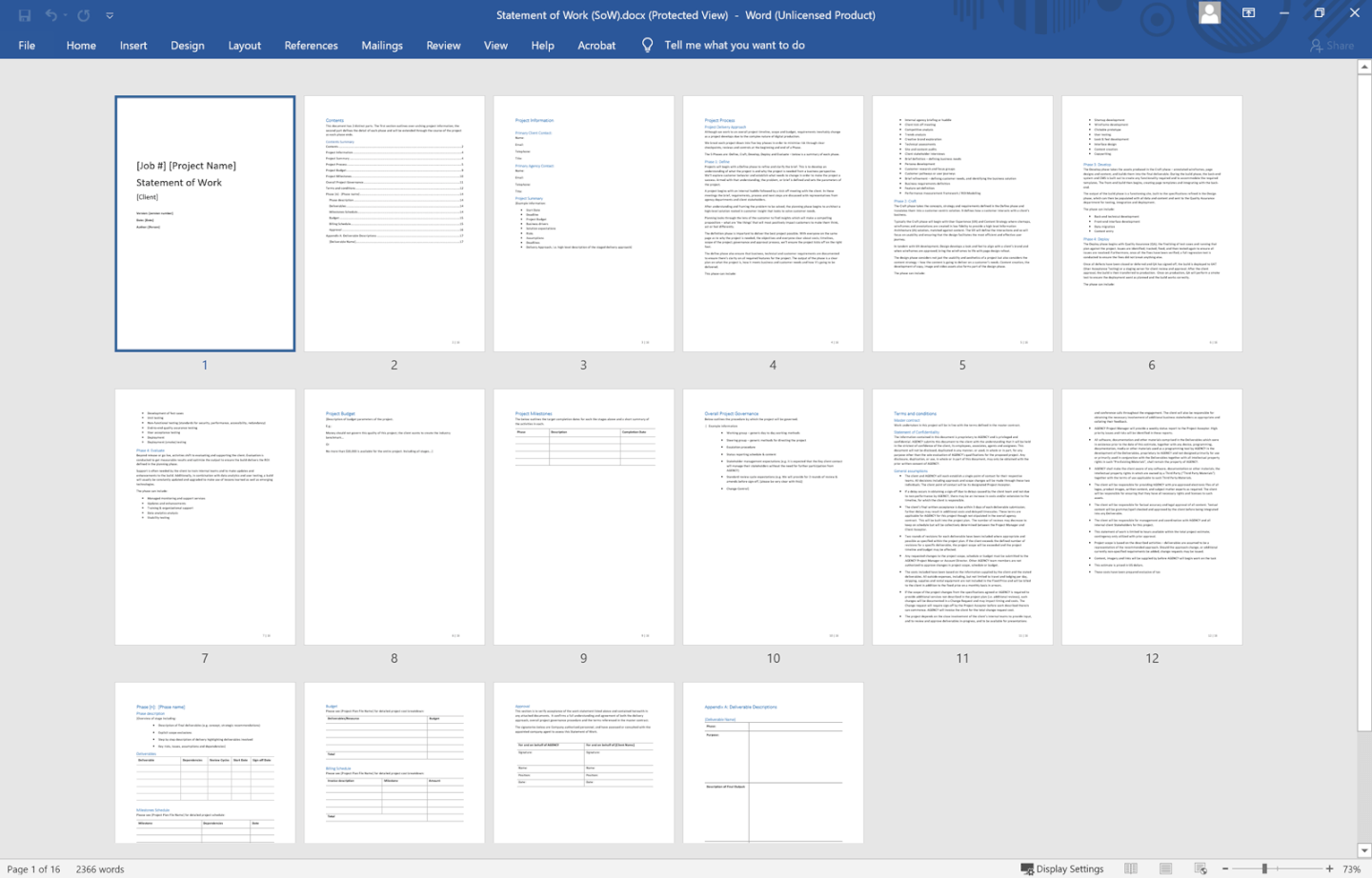 Detail Scope Of Work Template Nomer 12