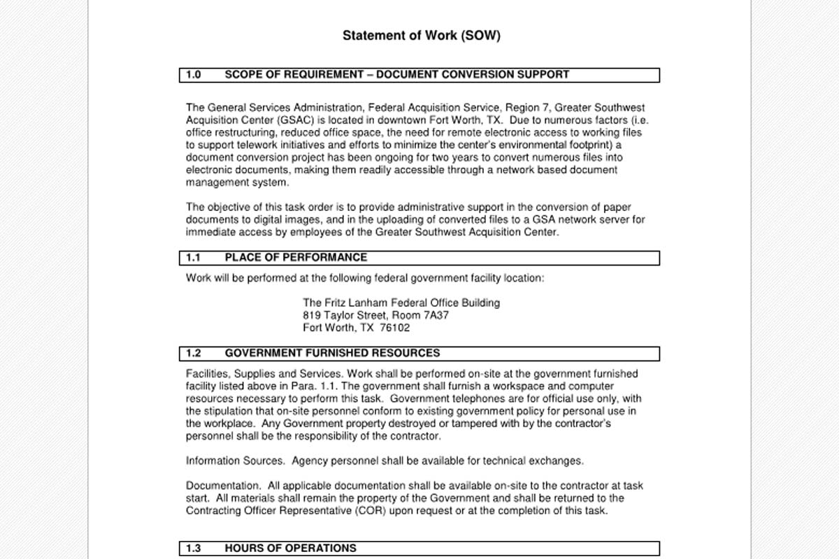 Detail Scope Of Work Template Nomer 22