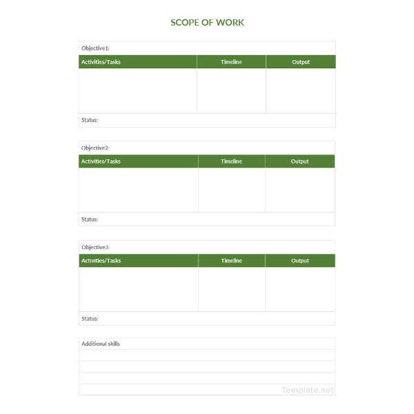 Detail Scope Of Work Template Nomer 25