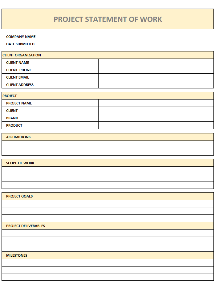 Detail Scope Of Work Template Nomer 40