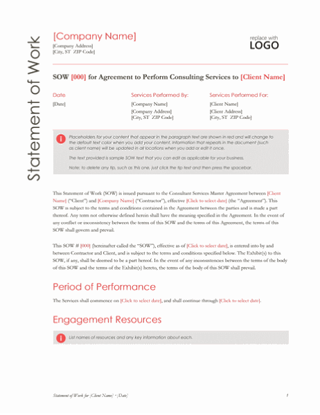 Detail Scope Of Work Template Nomer 45