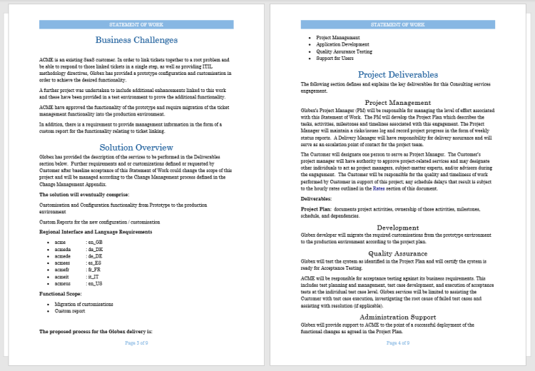 Detail Scope Of Work Template Nomer 49