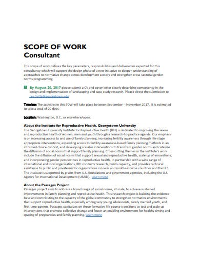 Detail Scope Of Work Template Nomer 56
