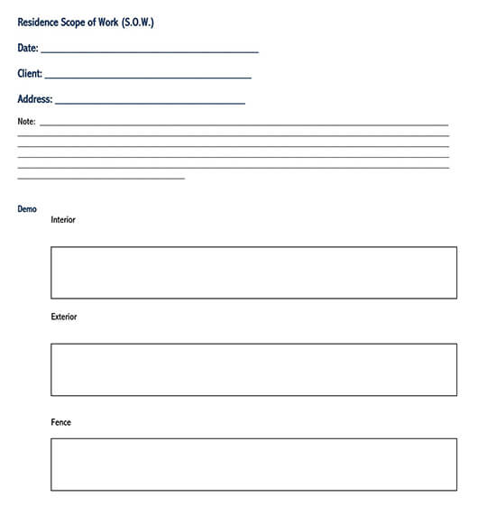 Detail Scope Of Work Template Word Nomer 11