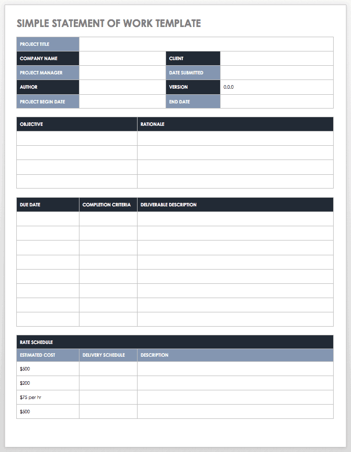 Detail Scope Of Work Template Word Nomer 12