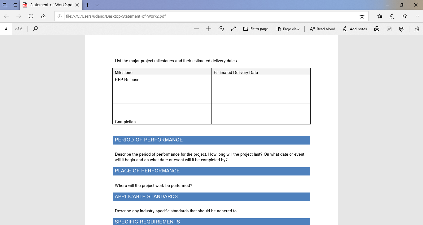 Detail Scope Of Work Template Word Nomer 28