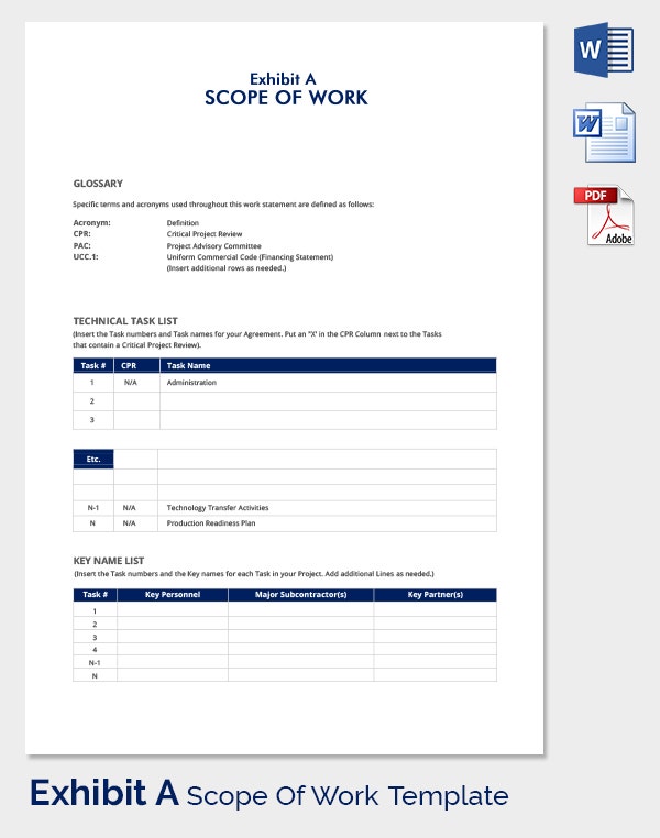 Detail Scope Of Work Template Word Nomer 7