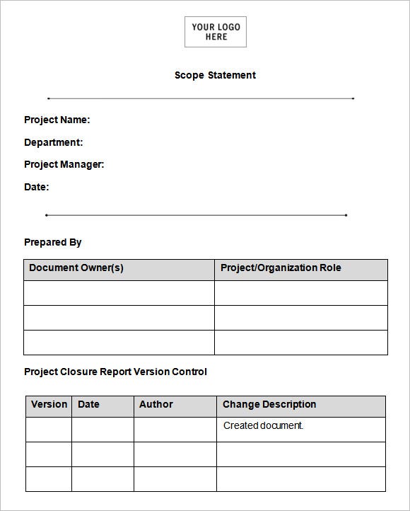 Detail Scope Of Work Template Word Nomer 10