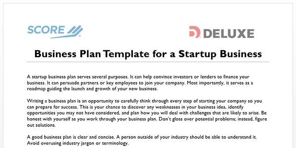 Detail Score Business Plan Template Nomer 9