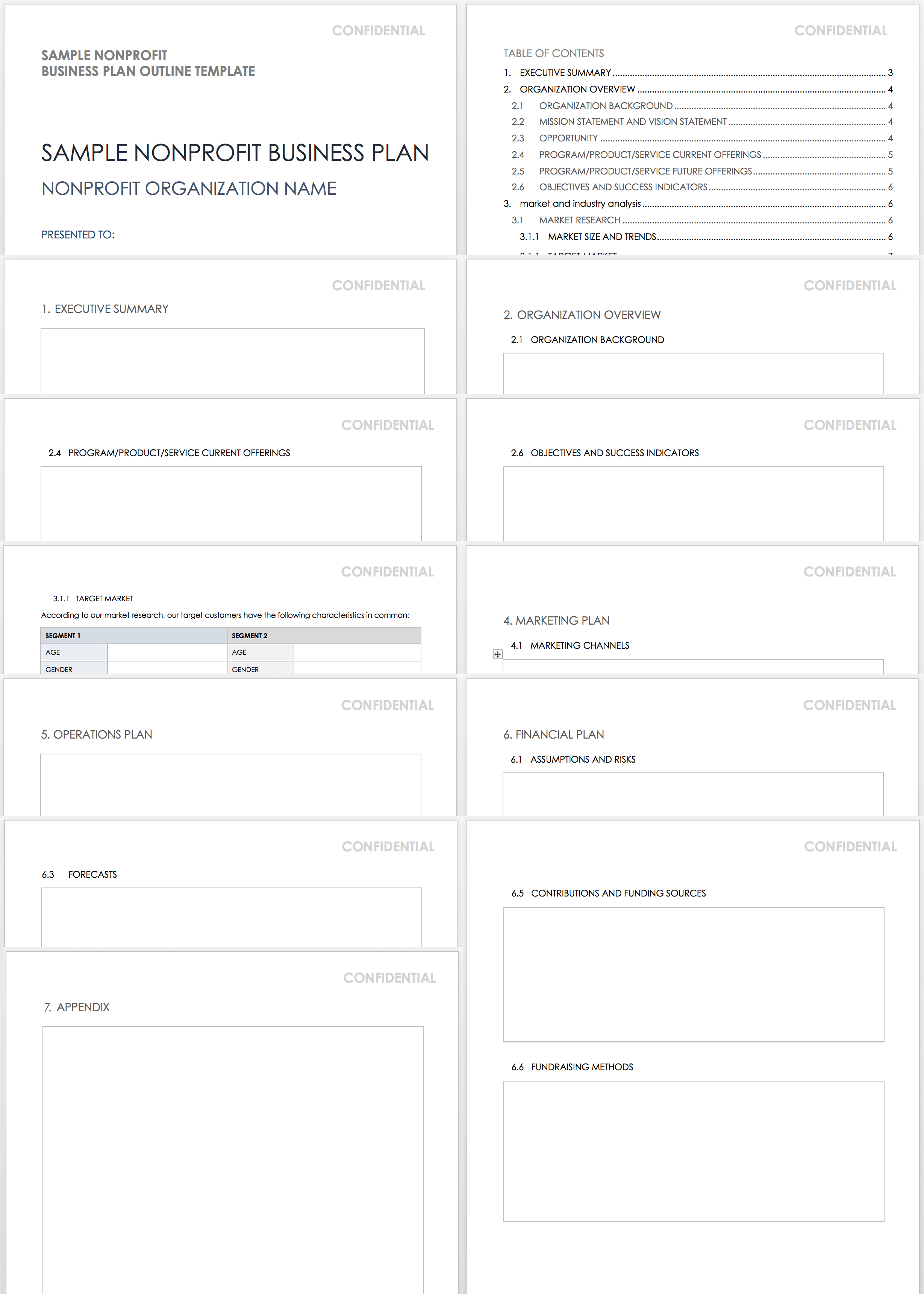 Detail Score Nonprofit Business Plan Template Nomer 6