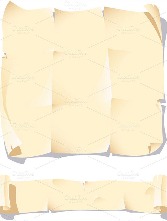Detail Scroll Paper Template Microsoft Word Nomer 32