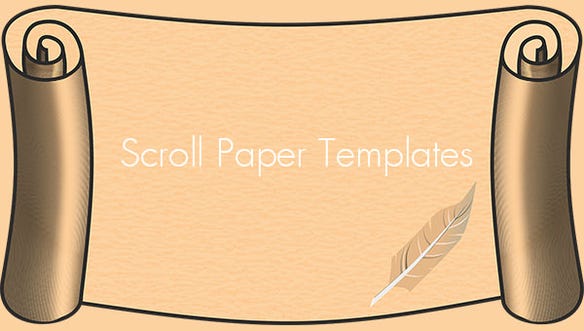 Detail Scroll Paper Template Microsoft Word Nomer 4