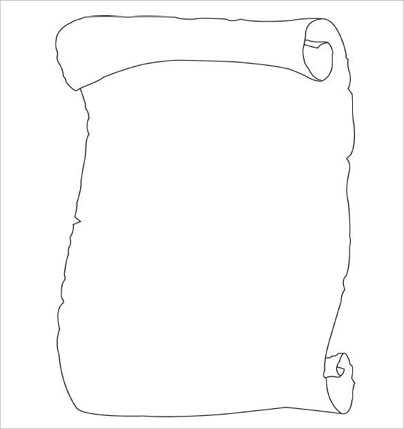 Detail Scroll Paper Template Microsoft Word Nomer 5