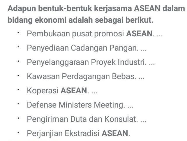 Detail Sebutkan 3 Contoh Bentuk Bentuk Kerjasama Asean Nomer 2