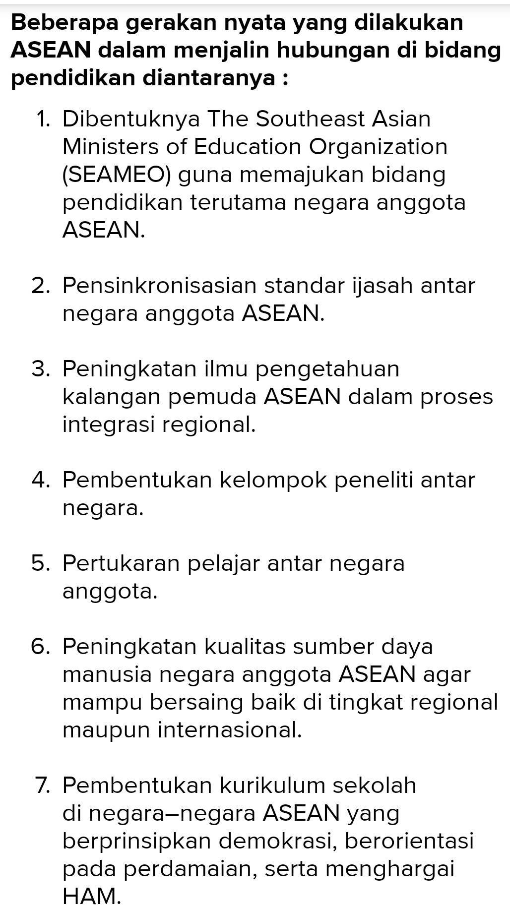 Detail Sebutkan 3 Contoh Bentuk Bentuk Kerjasama Asean Nomer 5