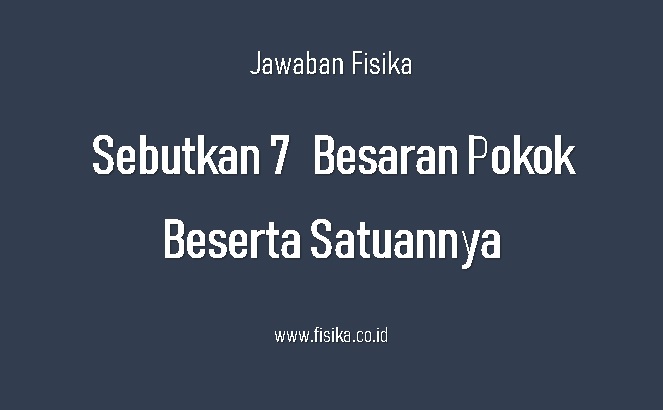 Detail Sebutkan 5 Contoh Besaran Turunan Nomer 28