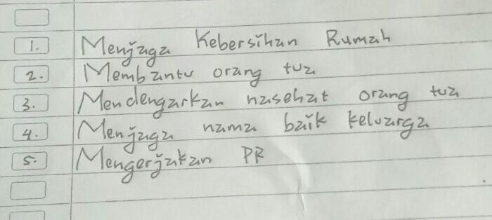 Sebutkan 5 Kewajiban Di Rumah - KibrisPDR