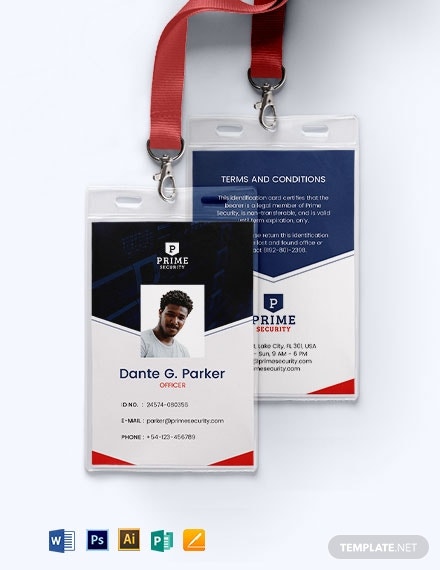 Security Id Card Template - KibrisPDR