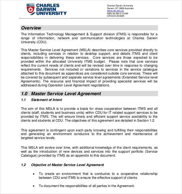 Detail Security Service Level Agreement Template Nomer 17