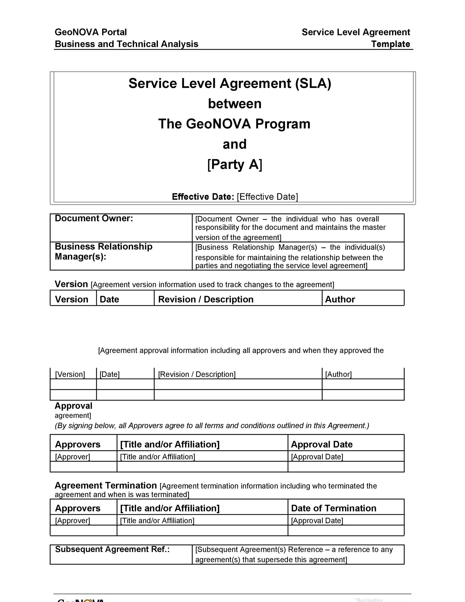 Detail Security Service Level Agreement Template Nomer 30