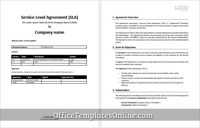 Detail Security Service Level Agreement Template Nomer 10