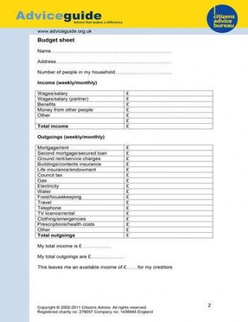 Detail Self Budget Template Nomer 37