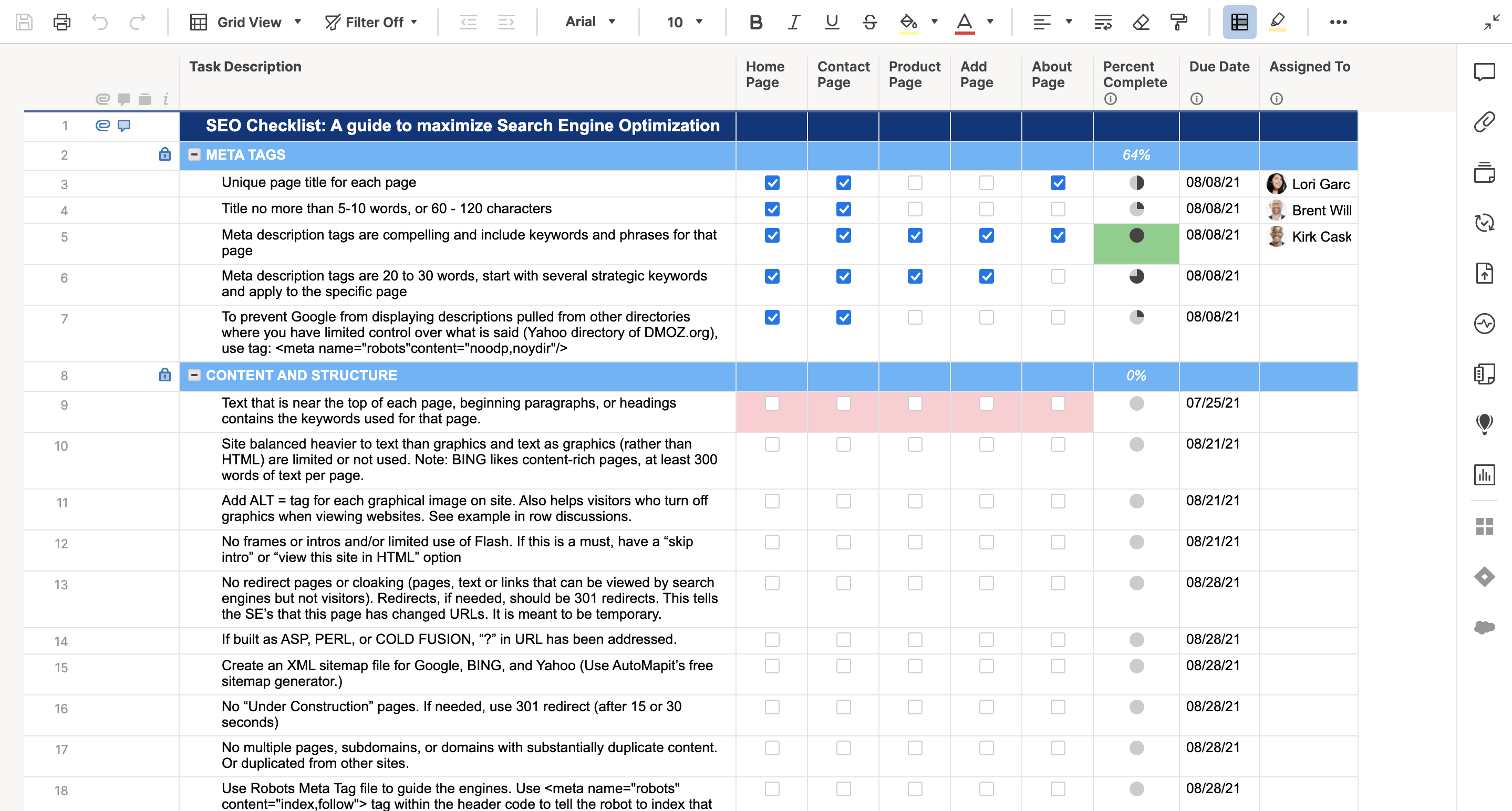 Detail Seo Template Excel Nomer 18