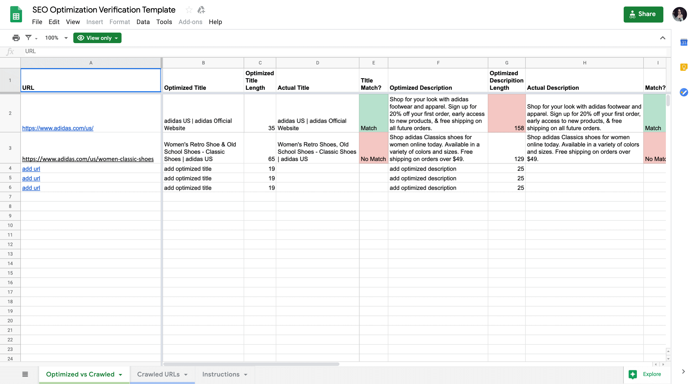 Detail Seo Template Excel Nomer 23