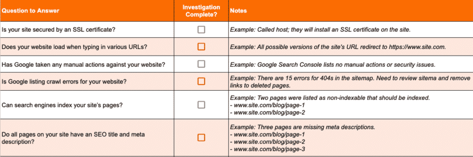 Detail Seo Template Excel Nomer 42