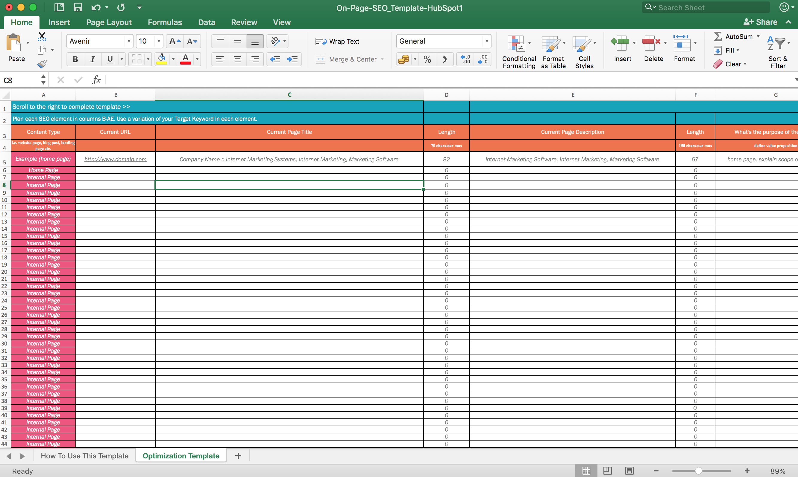Detail Seo Template Excel Nomer 6